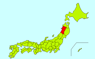 日本地図（秋田県）